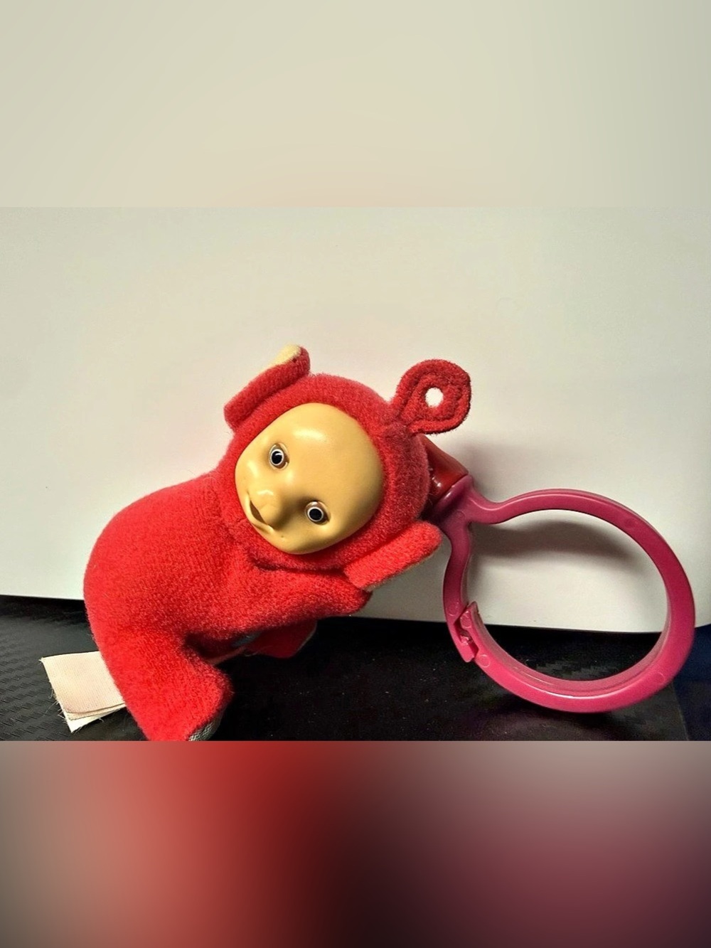 Teletubbies Plush Keychain Toy in Red & Pink